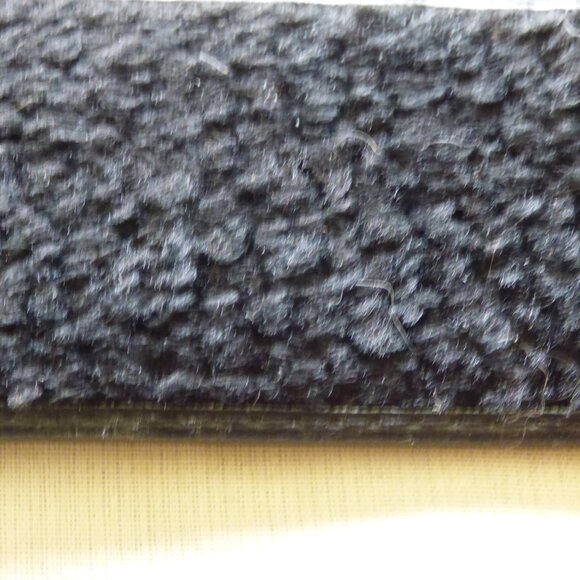 VINTAGE BLACK FUZZY PANT / SKIRT BELT PREOWNED TOTAL OF 36\